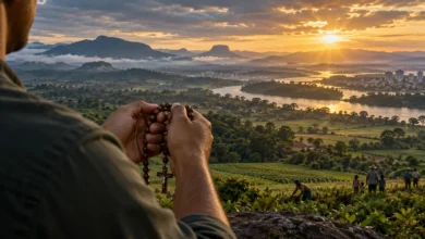 Cena contemplativa para o artigo Uma oração pelo Brasil inspirada na fé, na justiça e na paz