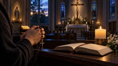 Cena contemplativa para o artigo Por que os católicos rezam pelos falecidos?